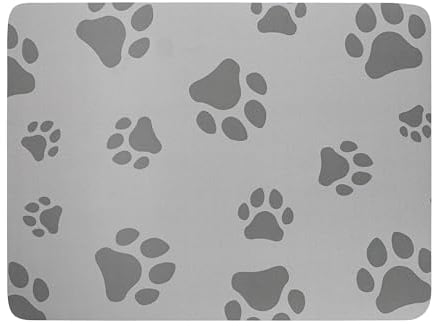 Napfunterlage Katzen Futternapf Unterlage Napfunterlage Hund 50x35cm Super Saugfähige Futtermatte Grau Napfunterlage Silikon