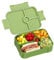 LEIKEEGO Brotdose Kinder mit Fächern Auslaufsicher Lunchbox Kinder Brotdose Kinder für Mädchen & Jungen, Jausenbox Kinder für Kindergarten & Schule (Grün)