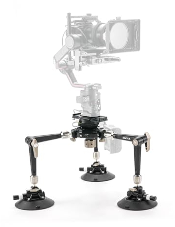 Tilta Hydra Auto-Gelenk-Montagesystem mit 6'' Saugnapf mit NATO-Schiene, Gelenkarm und Manfrotto Schnellwechselplatte, Nutzlasten bis zu 44 lbs HDA-T11