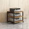 Multifunktionales Ablageregal mit Universalrädern Audio-Audio-Speicherregal TV Rack HiFi Regal Audio Schrank Beistelltisch Holz für Wohnzimmer für Wohnzimmer Spielzimmer Schlafzimmer.(Original wood,50