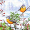 20 Servietten Vögel im Schnee, Servietten Vögel, Tiere, winterliche Tischdeko, Party, Vogelliebhaber, 33x33cm