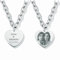 LUTTO Collar con foto, Collar personalizado, Colgante personalizado, Colgante con foto y texto Grabado, Chapas de identificación, Medalla de Acero, Corazón, Pergamino (Corazón acero 20 mm)