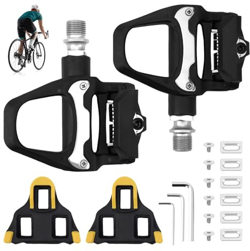 LPZMPZ Fahrradpedale rutschfest Compatibel mit Shimano SPD Sl Rennrad SDP Pedale Ohne klick mit 9/16 Zoll Kugellagern für MTB Gravel SDS Klickpedale Clipless Pedals Rennpedale Bike