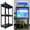 Aquarium Unterschrank 3-Stufiger Reptilienständer mit Verstellbaren Ablagen, Halterung für Zuchtaquarien für Die Schlafzimmerecke, Schwarzes Lagerregal für Topfpflanzen und Aquarien(55x35 cm (21.6 x 1