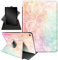 Case for Fire HD 8 Tablet (8th/7th/6th Generation, 2018/2017/2016 Release),360 Degree Rotating Stand Smart Protective Case for Kindle Fire HD 8 8th/7th/6th/5th Generation,Pink Mandala Flowers