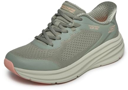 Skechers Slip-ins: BOBS Sport Skillz - Too Essential Damen grün grün | Lässiger Sneaker, Slip-In-Technologie, Memory-Schaum-Fußbett, Fersenkissen, flexible Außensohle, verstellbare Schnürsenkel