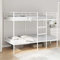 Massbinet Etagenbett ohne Matratze Weiß 100x200 cm Betten & Bettgestelle Metallbett Stahl