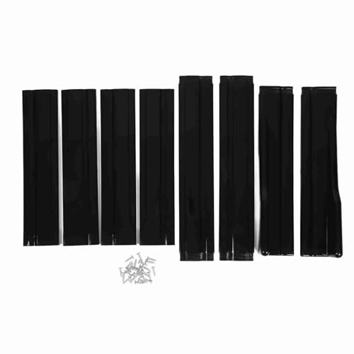Minigonne laterali universali per auto, diffusori ad alette per minigonne laterali posteriori, estensione minigonne laterali in ABS da 2 m/78,7 pollici per, ridurre la resistenza (Nero lucido)
