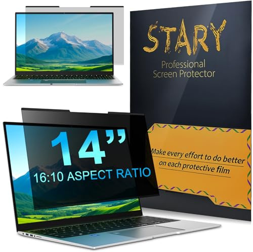 STARY Magnétique Filtre de Confidentialité pour Ordinateur Portable14”16:10 | Ecran Confidentialité Anti Espion,Anti-Lumière Bleu Laptop Privacy Screen Protector
