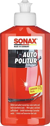 SONAX Auto pulidor (250 ml) para pinturas nuevas, opacas y ligeramente gastadas | N.° 03001000-544