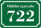 dunkelgrünes Hausnummer und Straße Schild 2mm Aluverbund, 1-2 Zahlen 20 x 17 cm jetzt selbst gestalten