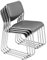 pro.tec Bürostuhl 4er Set Konferenzstuhl Grau ergonomisch Schreibtischstuhl mit Kunstlederbezug stapelbar Schwingstuhl Besucherstuhl Metall