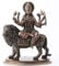 Veronese Design Statue göttliche Mutter Durga reitender Löwe Hindu-Göttin Harz Bronze-Finish 26,4 cm