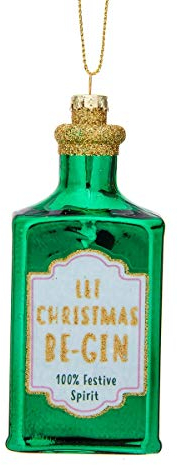 Sass and Belle Weihnachtskugel Let Christmas Be-Gin in Flaschenform
