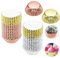 DECARETA Cupcake Liners,Baking Cups Cases,600 Pack Cupcake Cups Foil Muffin Liners with 3 Colors,Pudding Holders Baking Cupcake Liners Cases Cake Paper Wrapper for Wedding Birthday Party Decorations