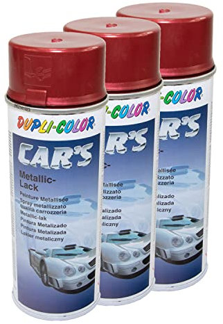 Lackspray Spraydose Sprühlack Cars Dupli Color 706868 rot metallic 3 X 400 ml