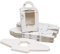 Goalfly 24 Pieces Individual Cupcake Boxes, Cake Boxes with Window, Cupcake Carrier with Inserts, Imitation Marble Bakery Boxes with Handle, for Bridal Showers, Weddings, Birthday Parties
