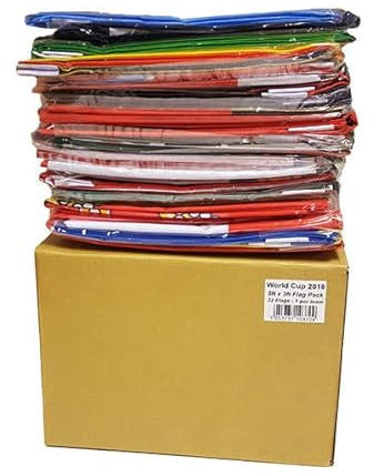 Kit 32 Drapeaux Coupe du monde de football Qatar 2022 90x60 cm - Drapeau Championnat du monde 2022 60 x 90 cm - AZ FLAG