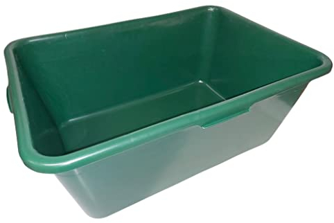 BURI Baignoire de chasse rectangulaire XXL - 90 l - En plastique vert - Convient à un usage alimentaire - Robuste - Convient comme bac à nourriture ou abreuvoir pour chevaux - 90 l