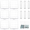 6 PCS AA/AAA Battery Storage Box, KUOQIY Multifunctional Plastic Battery Case Holder, with 6 PCS AAA to AA Battery Adapter Converter, for Storing and Protecting AA and AAA Batteries (4 Cells)