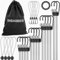 BINGCOBBER Lot de 23 Cordes élastiques Tendeur Robuste,Bungee Cords avec Crochets,Sangles Bagages,bâches pour la Protection des Meubles,Transport de Coffre de Voiture et de Moto