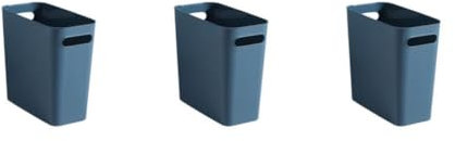 rongweiwang 3 Juegos de Bote de Basura Delgado Papelera Contenedor de Basura para baño Cocina Oficina Dormitorio Artículos de tocador Contenedor de Almacenamiento Azul, Azul 3Conjunto
