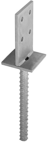 Galvanised Heavy Duty Concealed Bracket Support for Fence & Pergola Posts - Metal Base Brackets for Concrete Installation Pack of: 1 70mm (2.75)