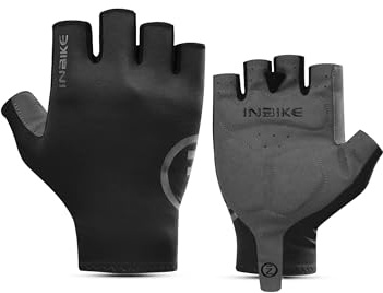 INBIKE Cycling Gloves for Men Women, Breathable Bike Gloves Lightweight Half Finger Biking Glove Mountain Road Bicycle