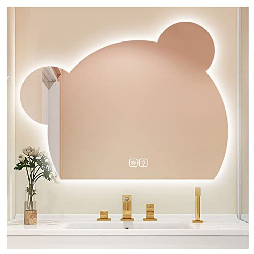 BomDog Bearligent Shaped Bathroom Mirror Infinitely Dimmable Luminous - Led Makeup Mirror/One Color/65X50Cm(26X20Inch)