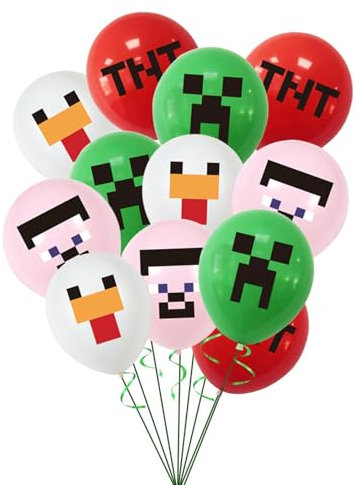 Yoimckay 12 Stück Geburtstagsdeko Luftballons, Latex-Ballon Deko für Kinder- und Spielparty