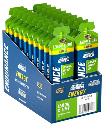 ISOTONIC | Caffeine Free Energy Gels | Performance-Enhancing Formula | Zero Fat Zero Sugar | 23g Carbohydrates (Pack of 20 x 60g) (Lemon & Lime)