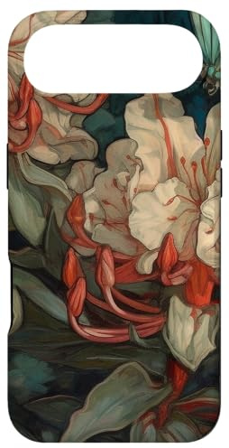 Van Gogh Style Floral Painted Rhododendron Flower Moth Case for iPhone Air