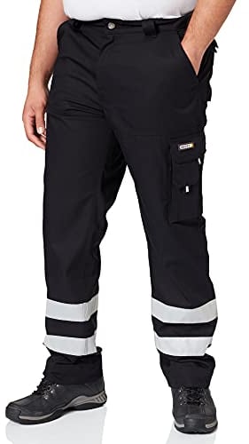 DASSY® Vegas Arbeitshose mit Reflexstreifen - Größe 58 - SCHWARZ