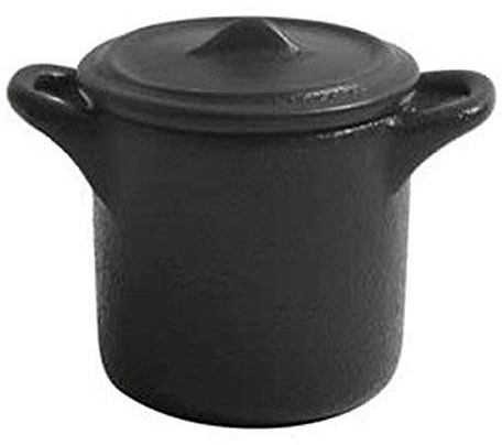 Inde 124270 Mini Cacerola de Gres y Juego de 4 Horno de Platos, Rojo/Negro, 8.5 cm, Plastic