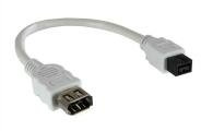 FireWire IEEE1394b Adapter 9/6, weiß, 20cm, Good Connections®