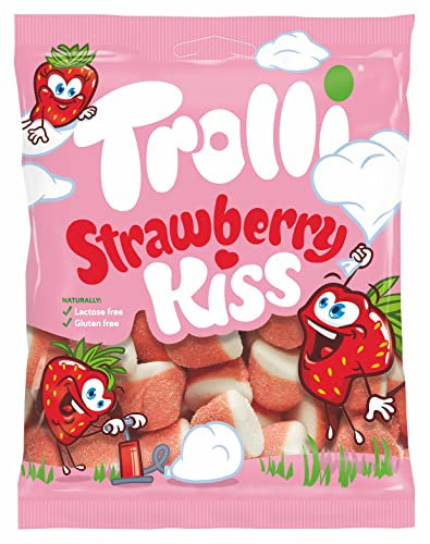 Trolli - Embrassez des fraises (Kiss Schaum-Erdbeeren) | Poids Total 200 grams