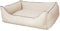 CopcoPet Hundebett Rocco Orthopädisch Beige 70 x 55 cm – Wendebett aus pflegeleichtem Kunstleder – Waschbar, bequem & gelenkschonend – Mit erhöhtem Rand – Für kleine Hunde, formstabil