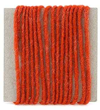 Wollkordel ORANGE 3 m x 4 mm (0,62€/m) Wolldocht 4 mm Kordel 100% Wolle Dekoband Schleifenband Geschenkband Filzkordel Wollschnur Wollband Bastelwolle