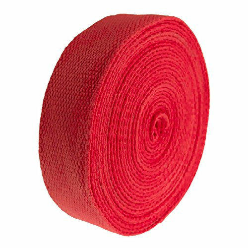 maDDma 5m Gurtband 30mm 2mm stark 100% Baumwolle Baumwollgurtband Farbwahl, Farbe:rot