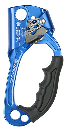 ANCLLO Hand Ascender Rock Climbing Tree Arborist Rappelling Gear Equipment Rope Clamp for 8 12MM Rope-Blue