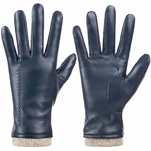 Dsane Winter Lederhandschuhe für Frauen, Touchscreen Texting Warm Driving Gloves by (Navy, M)