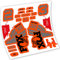 Adesivo in vinile Fox 32 Factory Kashima 2021 forcella (Orange Traffic Grey)