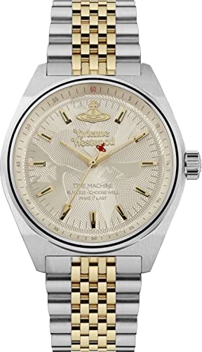 Vivienne Westwood Lady Sydenham Montre à Quartz pour Femme avec Bracelet en Acier Inoxydable, Gris pâle, Luxe