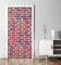 MyMaxxi - Tür bekleben mit Türtapete Türposter Türfolie Selbstklebend 90x200 Backsteine rot blau - Tür verschönern Türaufkleber Türklebefolie Steine Mauer rot-blau
