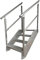 Kaminbau Mierzwa Premium Stahl Treppe Beidseitiges Geländer Verzinkt 4 Stufen (Breite 1000 mm) (Höhe 76 cm) Wetterfest Gitterroststufe Gartentreppe