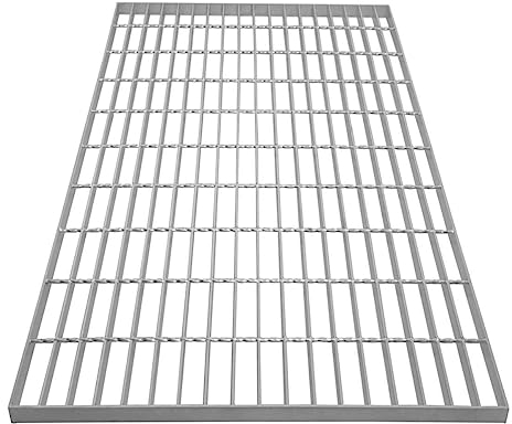 Canaleta Drenaje Cuadrícula Malla Rejilla Acero Galvanizado para Pasarela Pasillo Forja Piso Suelo Desagüe Ventilación Resistencia a Intemperie 600x1000x30mm Espesor Metal 4mm Capacidad Carga 600kg