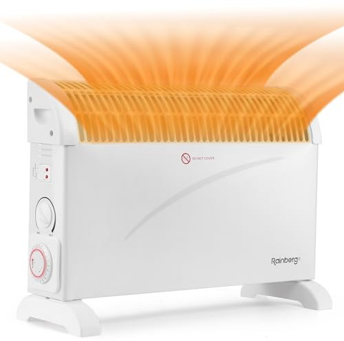 Rainberg 2000W Convector Radiator Heater with 24hr Timer, Electric Heater, Radiator, Heaters for Home/Office, Energy Efficient & Silent Heater. (White)