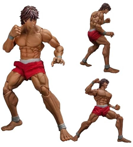 Lzrong Anime BAKI Figur Hanma Baki Action Figur Muskelmann kämpfen Haltung PVC Modell Statue Desktop Dekoration Fans Geschenke 17cm