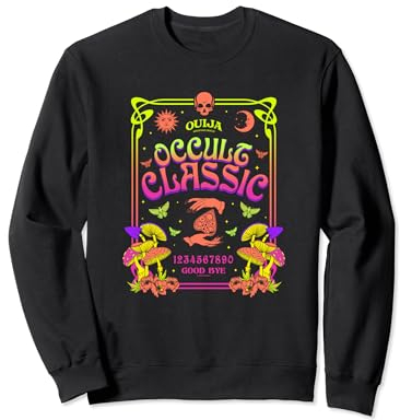 Ouija Vintage Classic Neon Celestial Planchette Tarot Card Sweatshirt