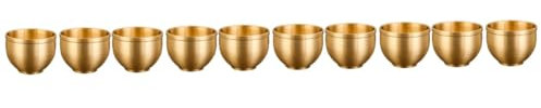 Ciieeo 10 Piezas Taza Vasos De Cóctel Vintage Decoración Del Hogar Decoración Retro Copas De Vino Decoración De Salón De Té Retro Teaware Antiguo Teaware Latón Buen Aspecto De